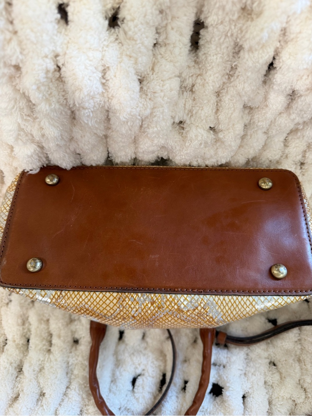 Patricia Nash Brown Snakeskin-Print Crossbody Satchel 10th anniversary - Picture 14 of 14